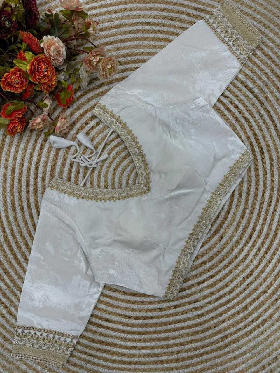 Ynf Velvet KESH426 MAYA Readymade Blouses Festive Collections Wholesale V-Neck Blouses Embroidered Blouses Velvet Blouse Manufacturer- Kapda Export