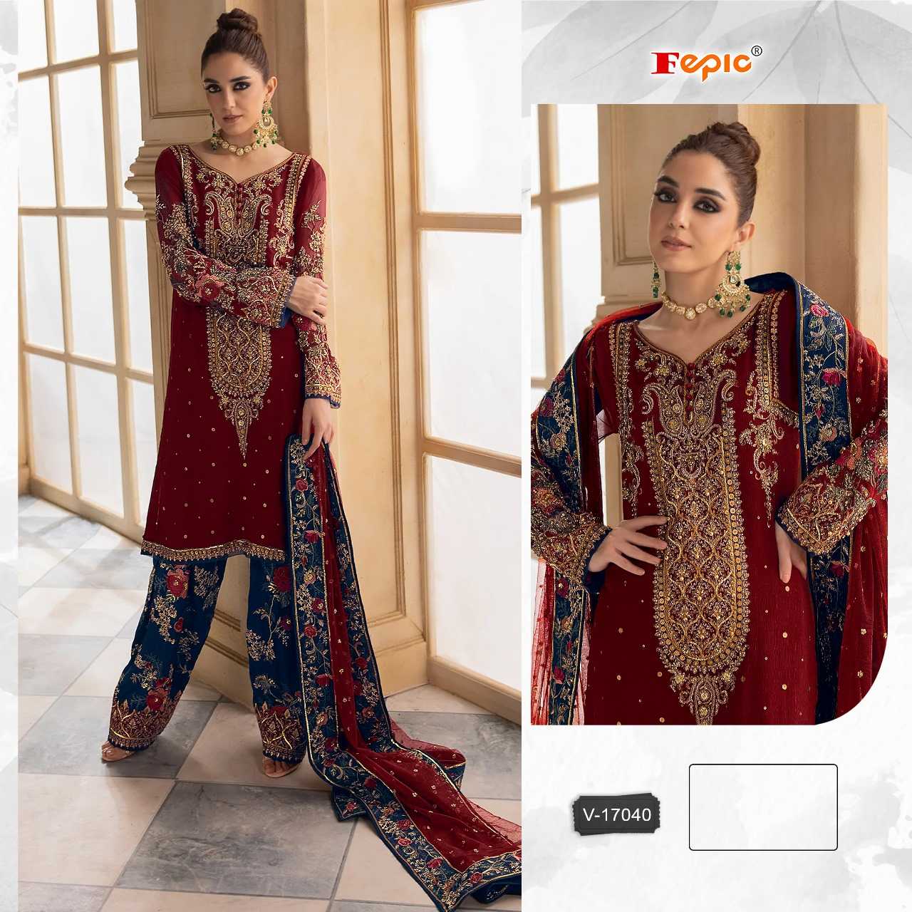 Ynf Velvet KESH677 FEPIC ROSEMEEN V 17040 Suits & Dresses Islamic Clothing Festive Collections Wholesale Velvet Suits Embroidered Suits Eid Collections Manufacturer- Kapda Export