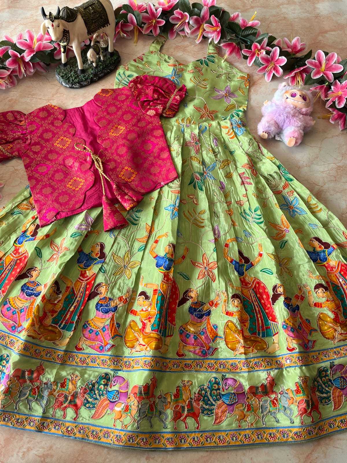 Ynf Viscose RIN235 pranil Kids Wear Wholesale Kids Gown Kids Ethnic Gowns Kids Wedding Outfits Manufacturer- Kapda Export