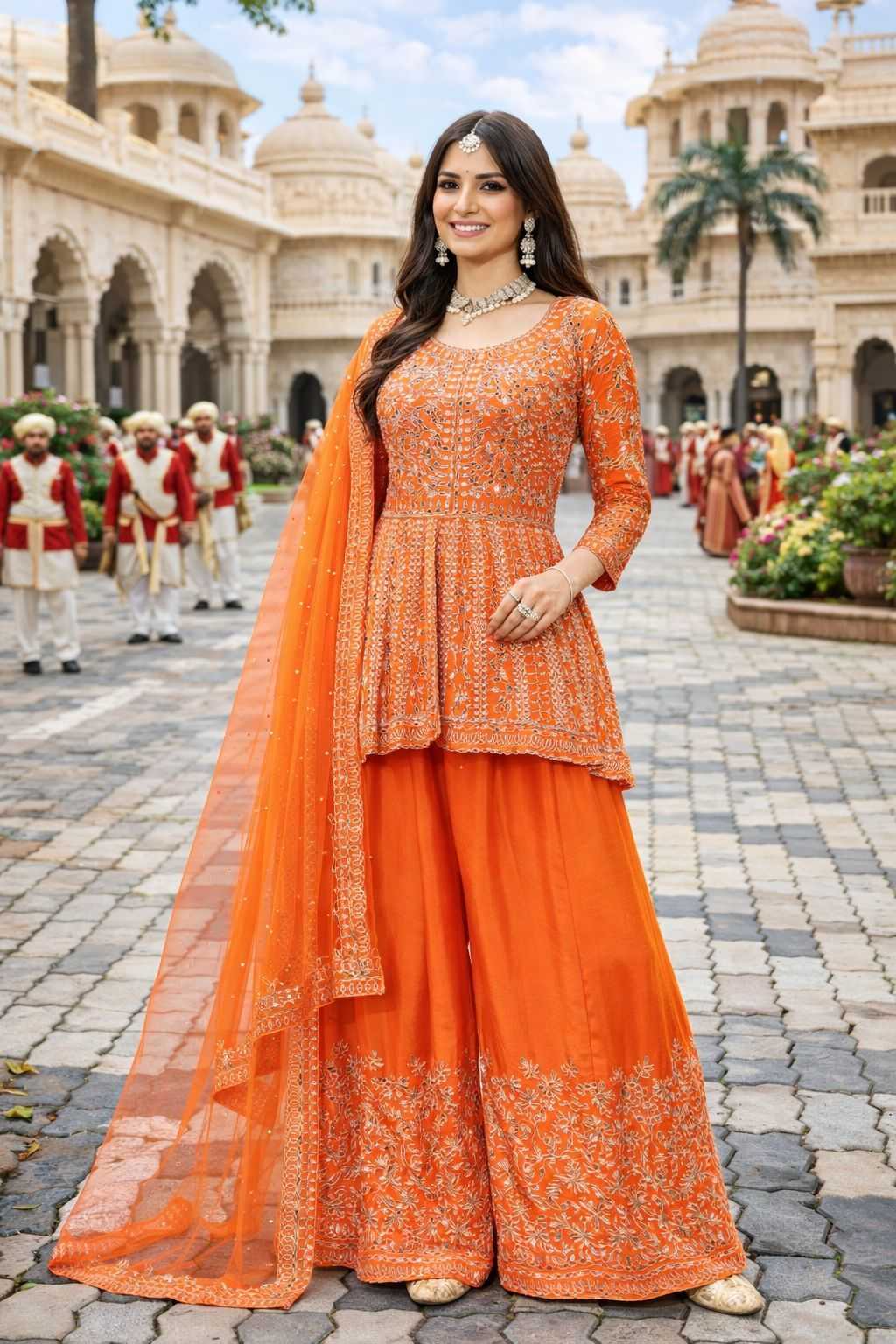 Ynf Chinon KESH530 MRUDANGI MIRROR 828 Kurti Wholesale Ethnic Kurtis Mirror Work Kurti Embroidered Kurtis Manufacturer- Kapda Export