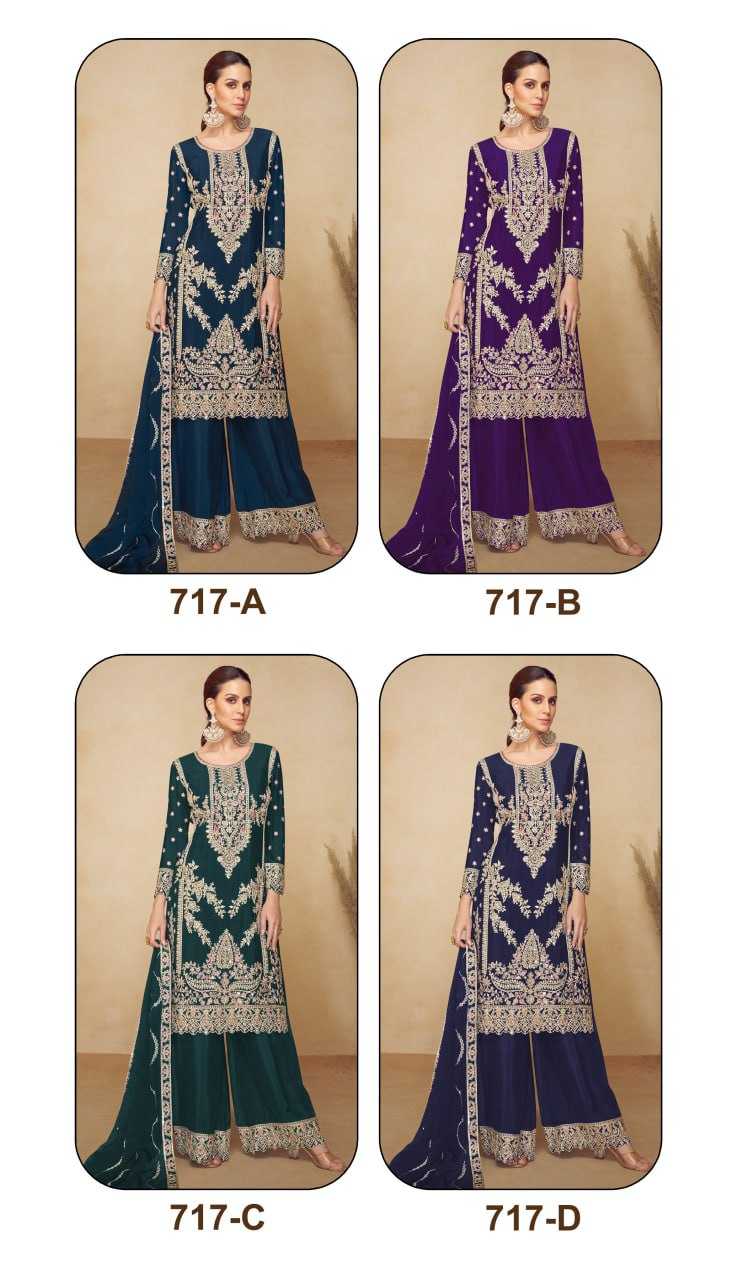 Ynf Chinon Silk Pure Viscos KESH704 SITARAH 717 Suits & Dresses Wholesale Embroidery Suits Party wear suits Wedding Suits Manufacturer- Kapda Export