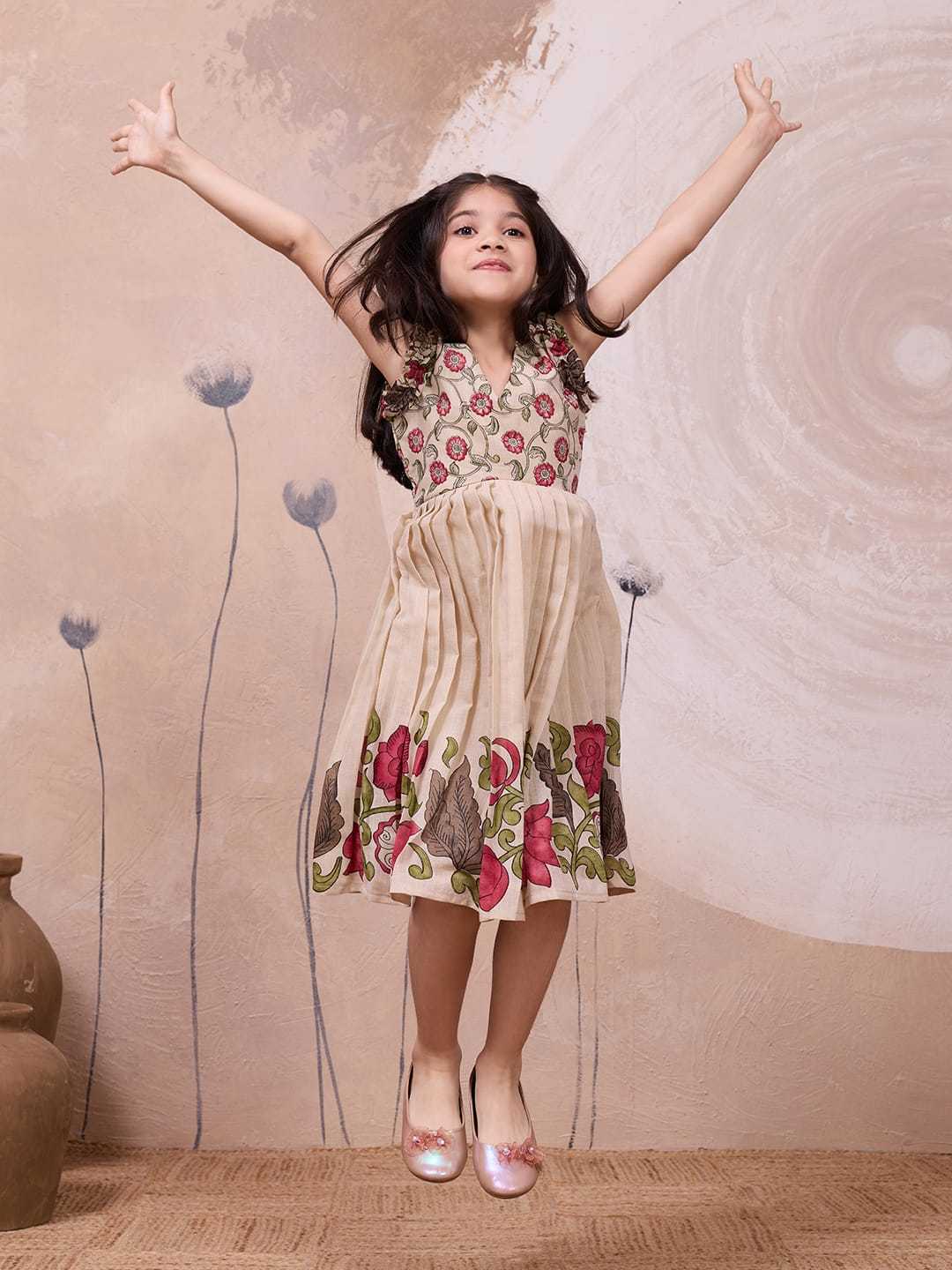 Ynf Cotton KESH249 2134 Kids Wear Wholesale Kids Gown Kids Ethnic Gowns Manufacturer- Kapda Export