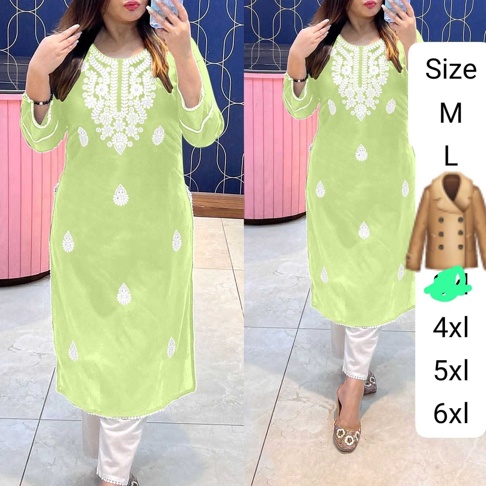 Ynf Cotton KESH502 711 Kurti Plus Size Collections Wholesale Cotton Kurtis Rayon Kurtis Embroidered Kurtis Manufacturer- Kapda Export