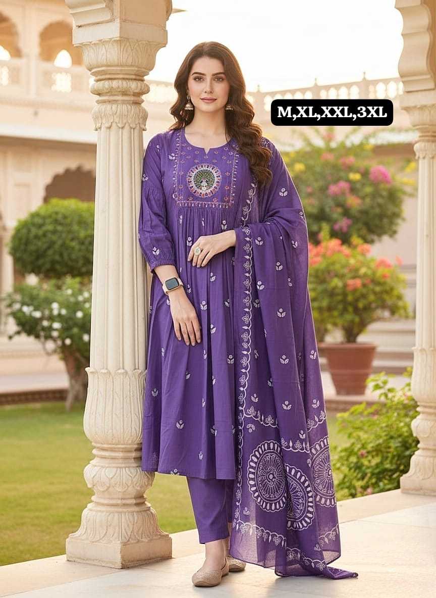 Ynf Cotton KESH536 MUNNI Kurti Wholesale Festive Kurtis Anarkali Kurtis Embroidered Kurtis Manufacturer- Kapda Export