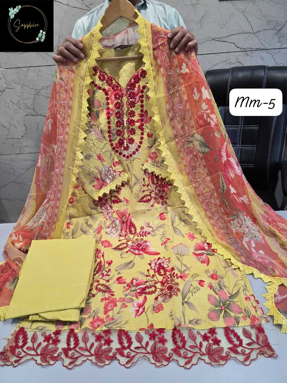 Ynf Cotton KESH557 CITY Suits & Dresses Wholesale Embroidered Suits Designer dresses Cotton Dresses Manufacturer- Kapda Export