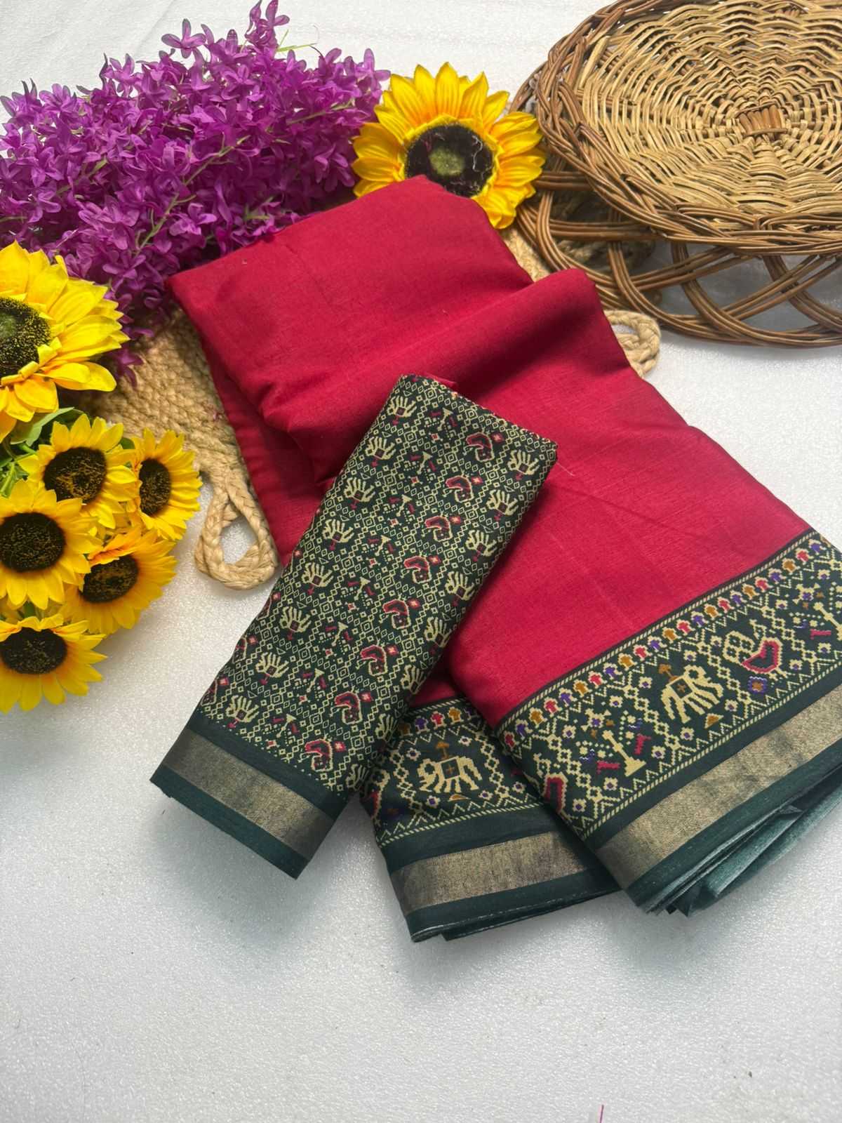 Ynf Cotton KESH576 presant Sarees Wholesale Cotton Linen Sarees Bandhani Bandhej Sarees Ikkat Saree Manufacturer- Kapda Export