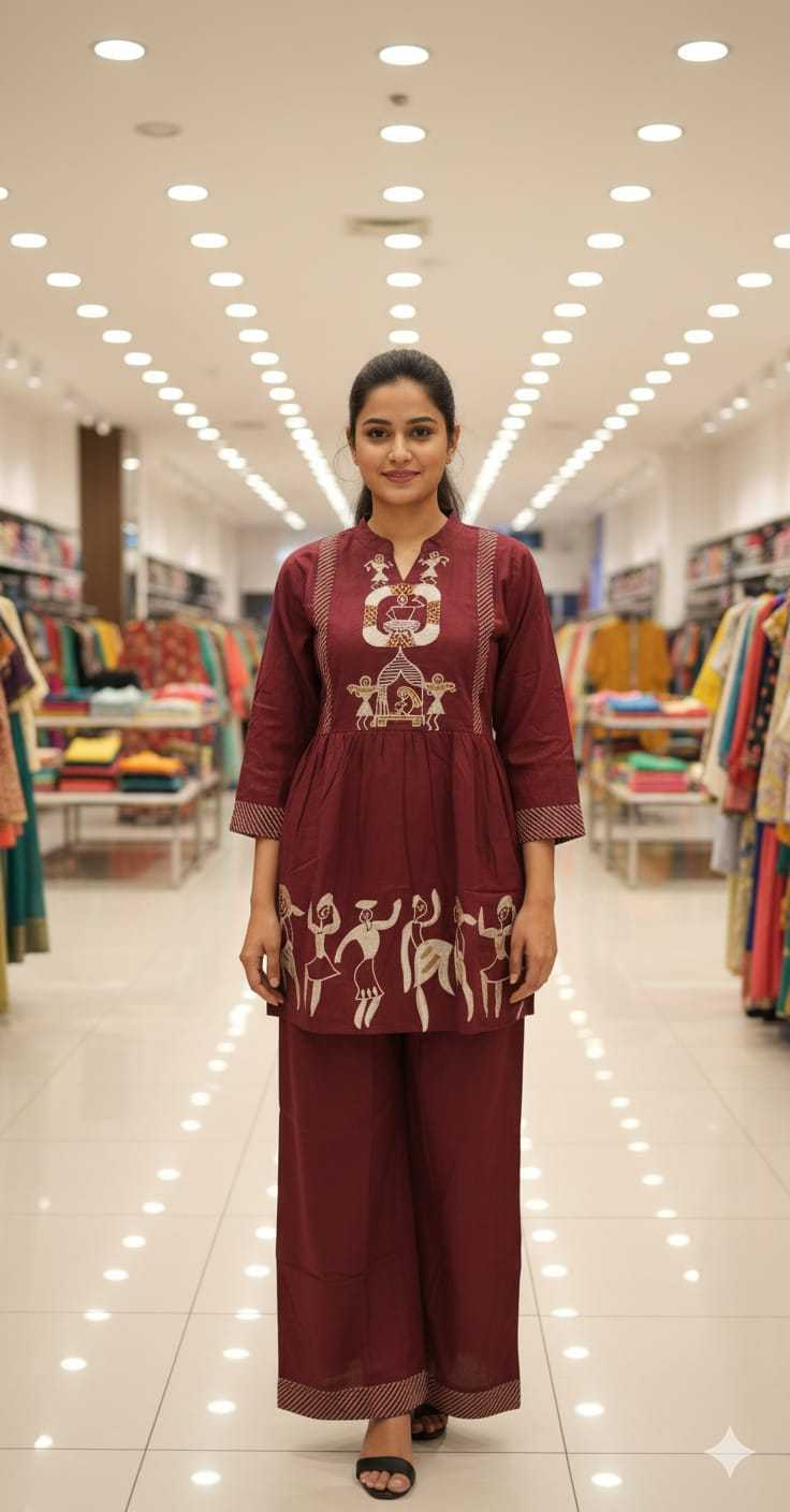 Ynf Cotton KESH623 5295 Western Wears Wholesale Co-ord Set Tops Bottom Wear Manufacturer- Kapda Export