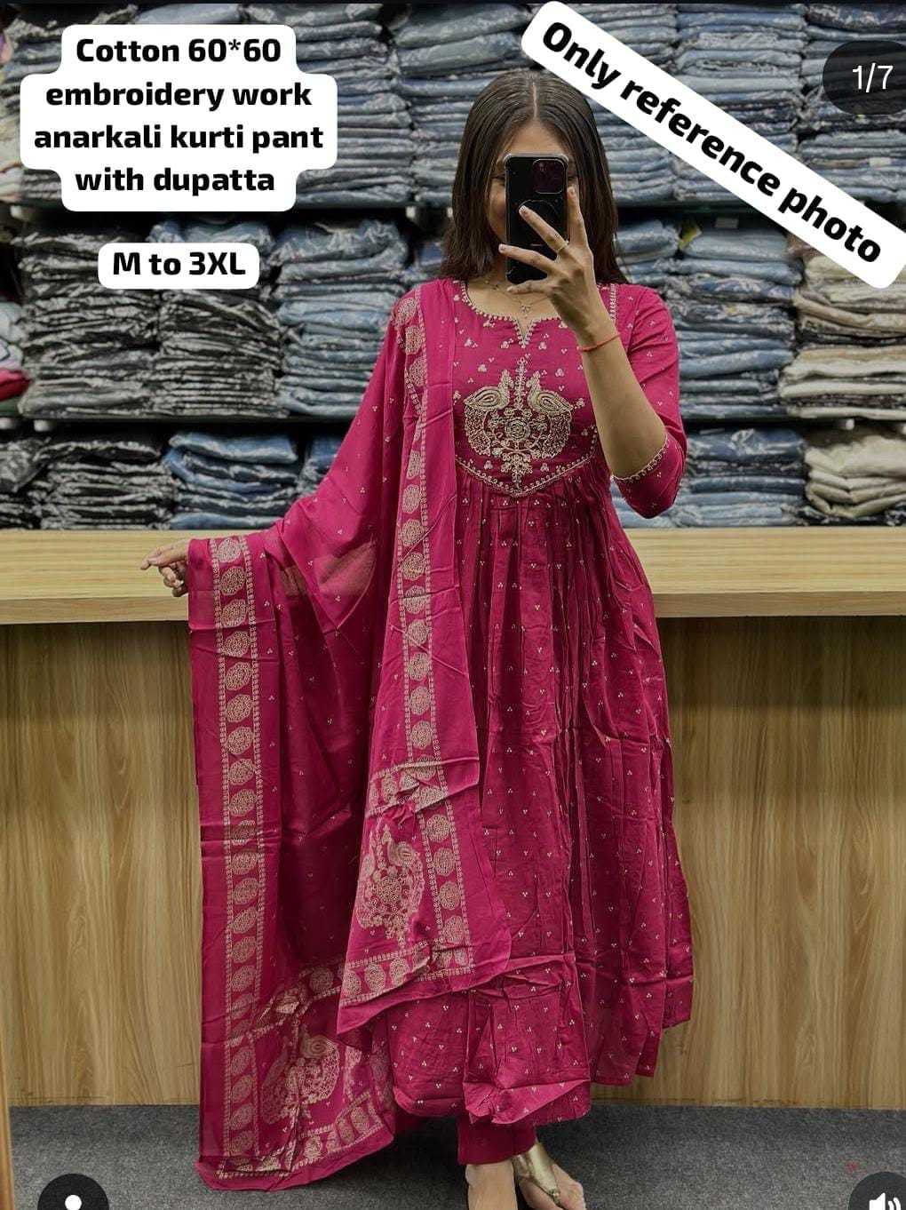 Ynf Cotton KESH623 KARELA Gowns Wholesale Embroidery Gowns Anarkali Gown Designer Gowns Manufacturer- Kapda Export