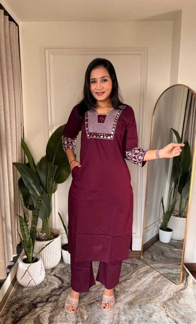 Ynf Cotton KESH623 RASME Kurti Plus Size Collections Wholesale Cotton Kurtis Mirror Work Kurti Embroidered Kurtis Manufacturer- Kapda Export