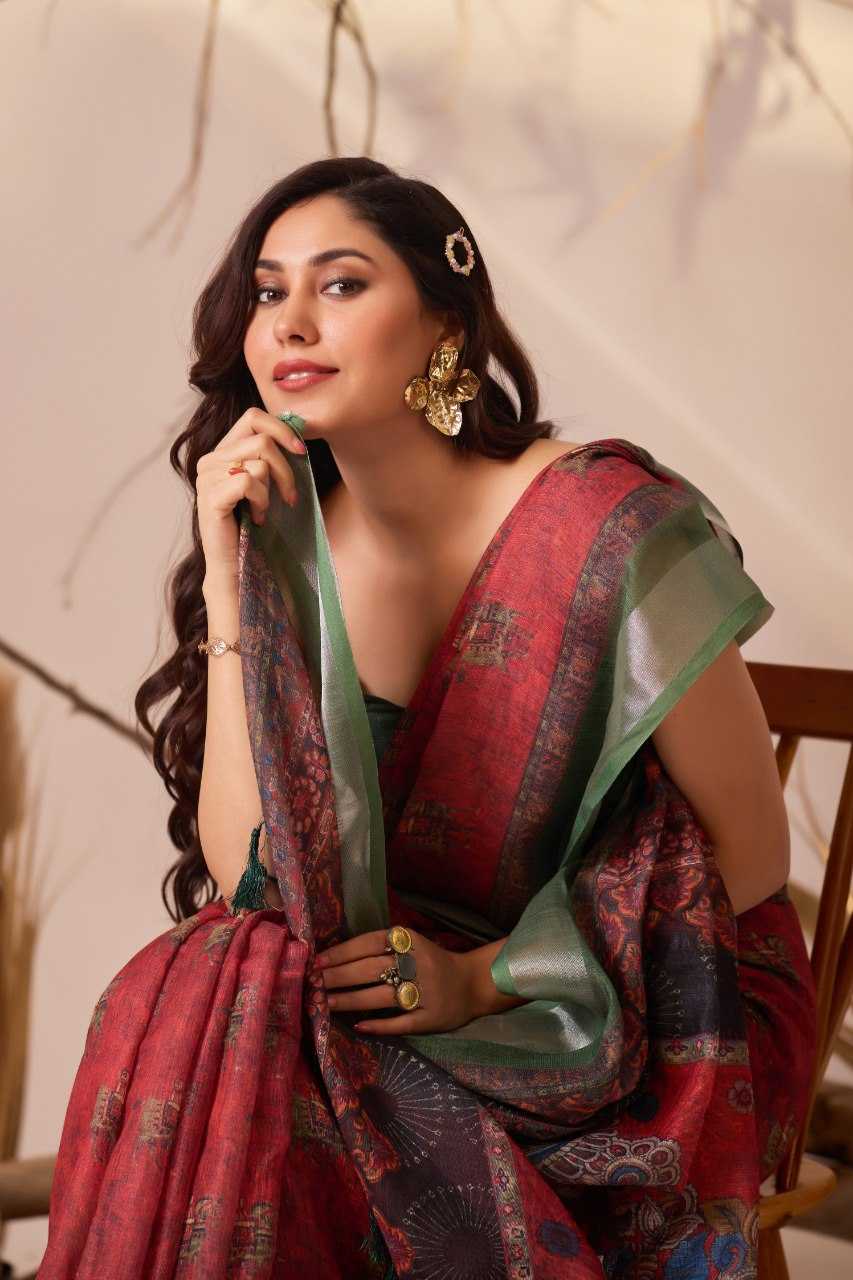 Ynf Cotton Linen KESH522 1012 Sarees Wholesale Cotton Linen Sarees Branded Sarees Traditional Sarees Manufacturer- Kapda Export