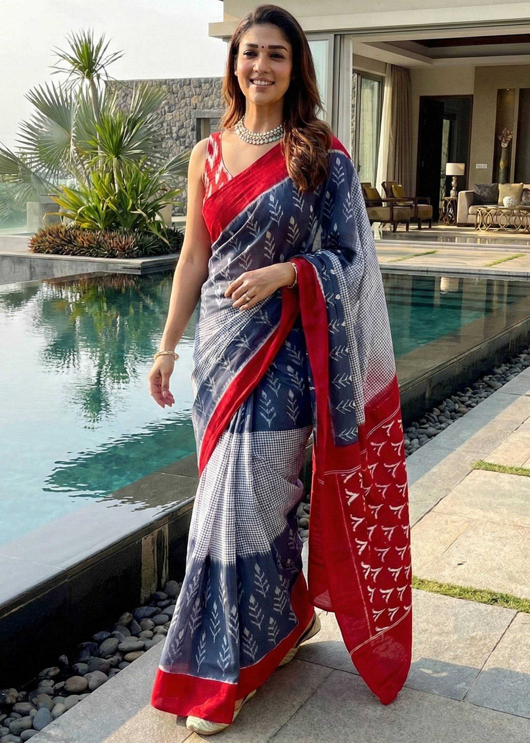 Ynf Cotton RIN229 Goal Sarees Wholesale Printed Sarees Ikkat Saree Cotton Sarees Manufacturer- Kapda Export