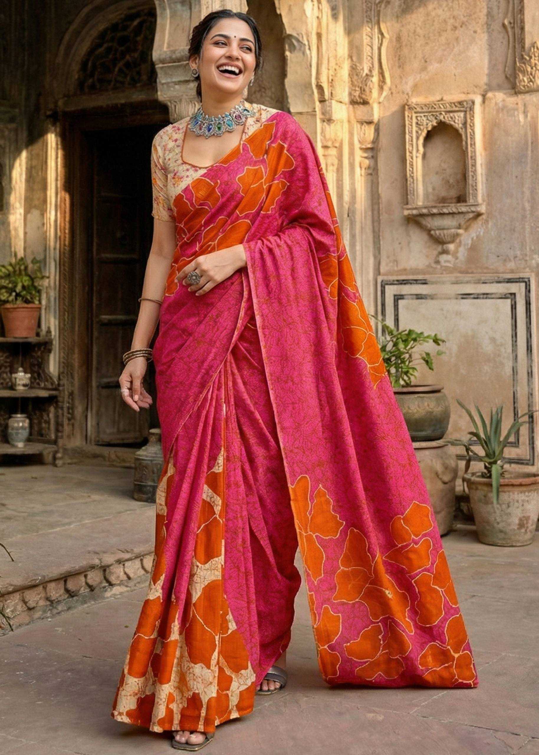 Ynf Cotton RIN229 LAYLA Sarees Wholesale Printed Sarees Batik Sarees Cotton Sarees Manufacturer- Kapda Export