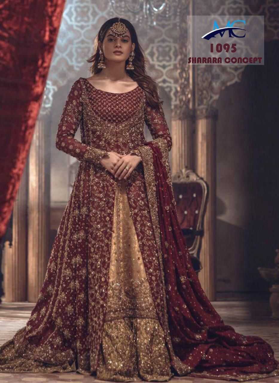 Ynf Crepe KESH494 MC-1095 Suits & Dresses Wedding Collections Wholesale Sharara Salwar Suits Bridal Wedding Dresses Bridal Suits Manufacturer- Kapda Export