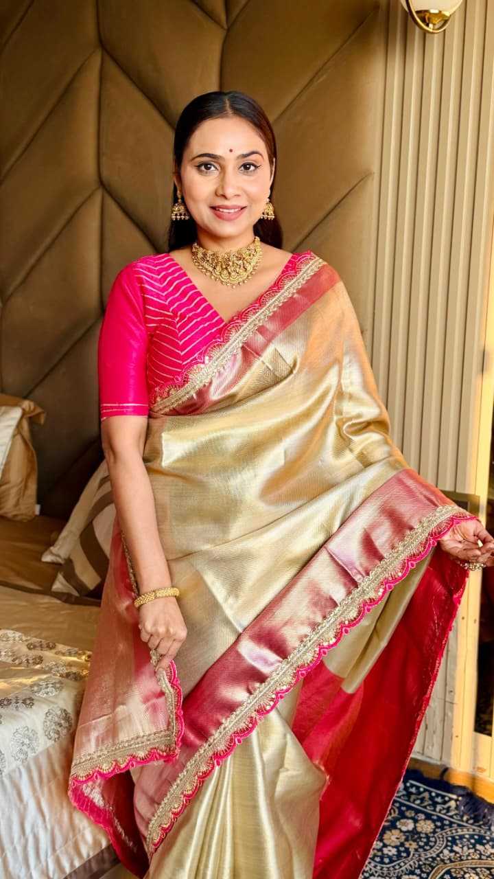 Ynf Crepe Silk KESH657 Tissue Silk Sarees Wholesale Ikkat Saree Lightweight Sarees Festive Sarees Manufacturer- Kapda Export