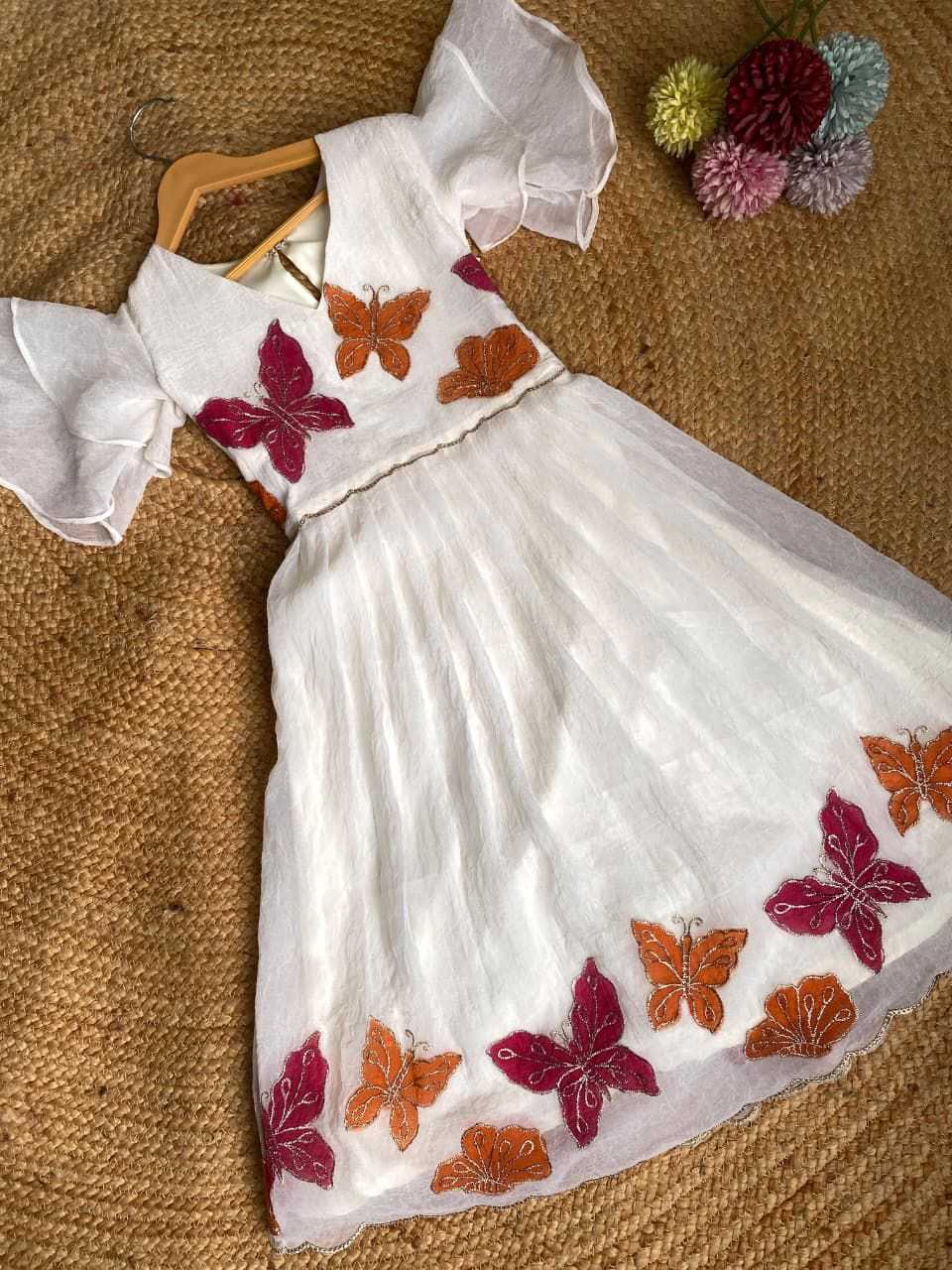 Ynf Crush Silk RIN235 Titli Kids Wear Festive Collections Wholesale Kids Gown Kids Ethnic Gowns Kids Party Wear Ethnic Manufacturer- Kapda Export