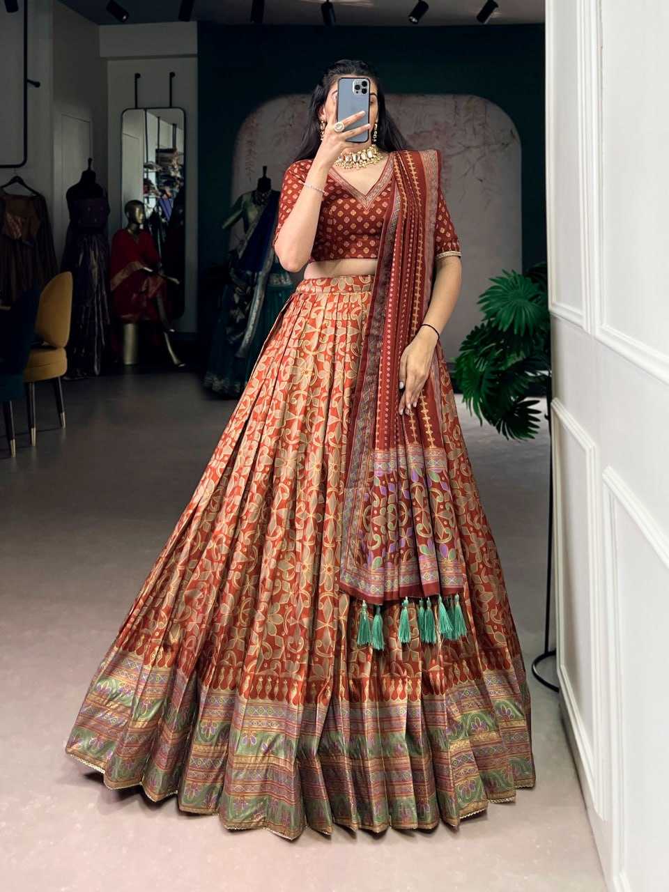 Ynf Dola Silk KESH511 ANIKET Lehengas Festive Collections Wholesale Silk Lehenga Printed Lehenga Lehenga With Blouse Manufacturer- Kapda Export