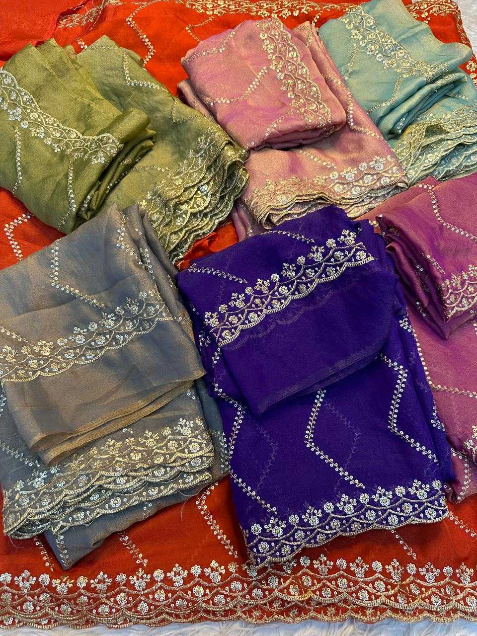 Ynf Dull Moss KESH671 Nc Sarees Wholesale Fancy Sarees Sequin Sarees Embroidered Sarees Manufacturer- Kapda Export