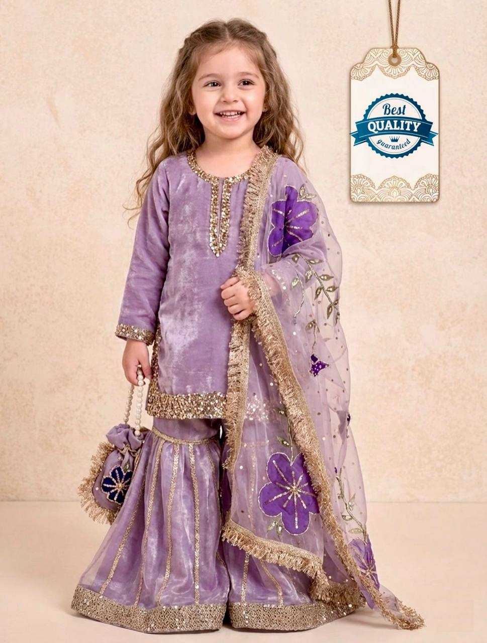 Ynf Fancy KESH415 242 Kids Wear Wholesale Kids Sharara Kids Wedding Outfits Kids Party Wear Ethnic Manufacturer- Kapda Export