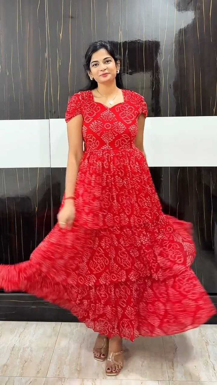 Ynf Faux Georgette KESH167 JAY Gowns Wholesale Georgette Gown Party Wear Gowns Floral Print Gowns Manufacturer- Kapda Export