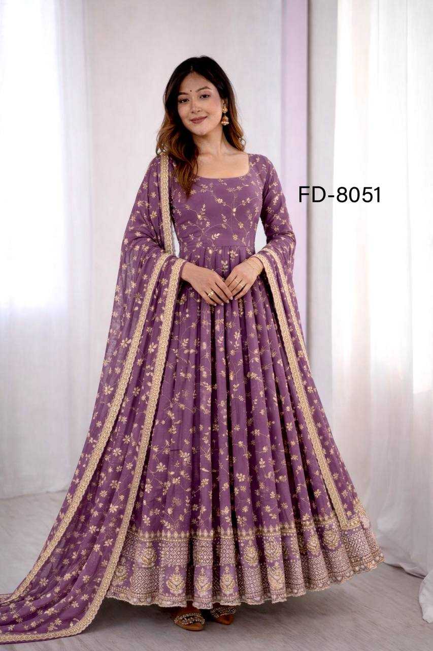 Ynf Faux Georgette KESH506 8051 Gowns Wholesale Georgette Gown Wedding Gown Bridal Gowns Manufacturer- Kapda Export