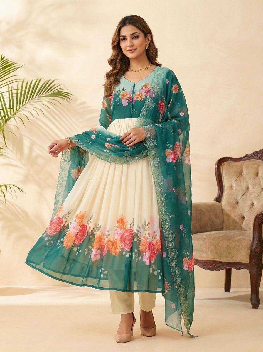 Ynf Faux Georgette KESH513 564 Gowns Wholesale Printed Gowns Georgette Gown Designer Gowns Manufacturer- Kapda Export