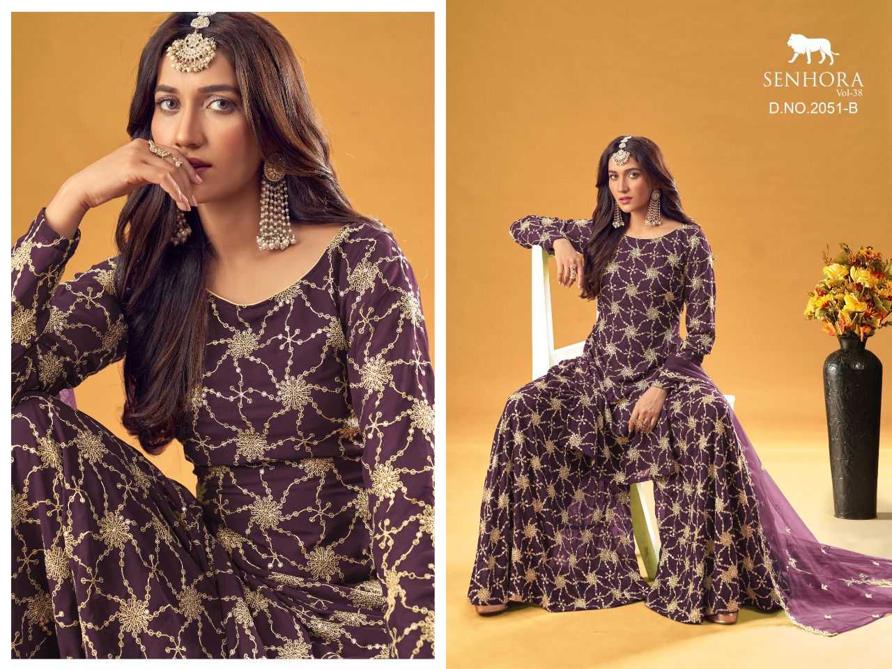 Ynf Faux Georgette KESH530 SENHORA VOL-38 2051A Kurti Wholesale Party Wear Kurtis Designer Kurtis Georgette Kurti Manufacturer- Kapda Export