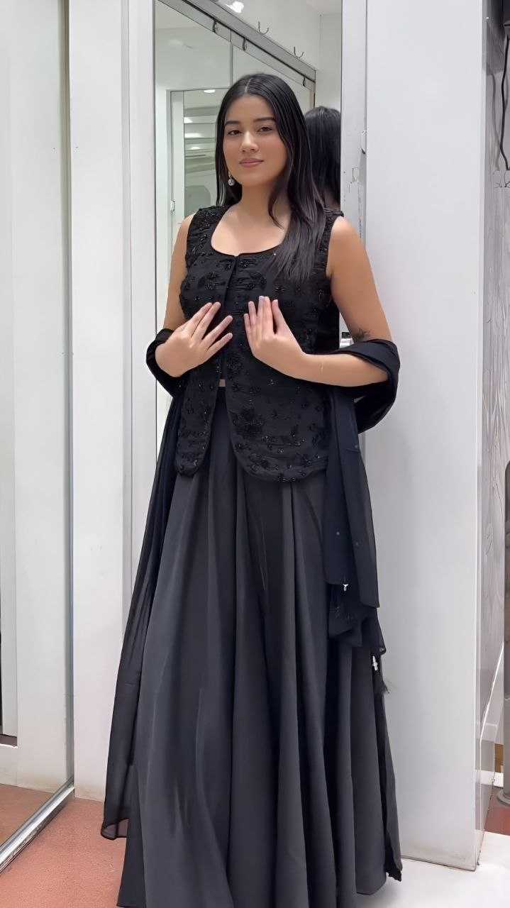 Ynf Faux Georgette RIN129 194 Suits & Dresses Wholesale Indo Western Dresses Georgette Suit Party wear suits Manufacturer- Kapda Export