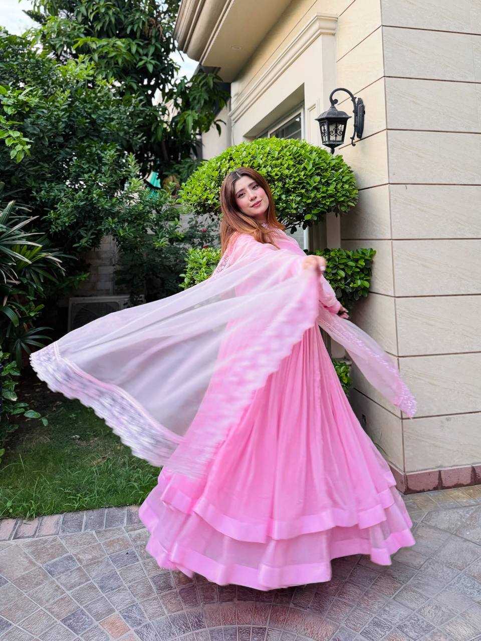 Ynf Faux Georgette RIN162 5979 Gowns Wholesale Party Gowns Georgette Gown Silk Gowns Manufacturer- Kapda Export