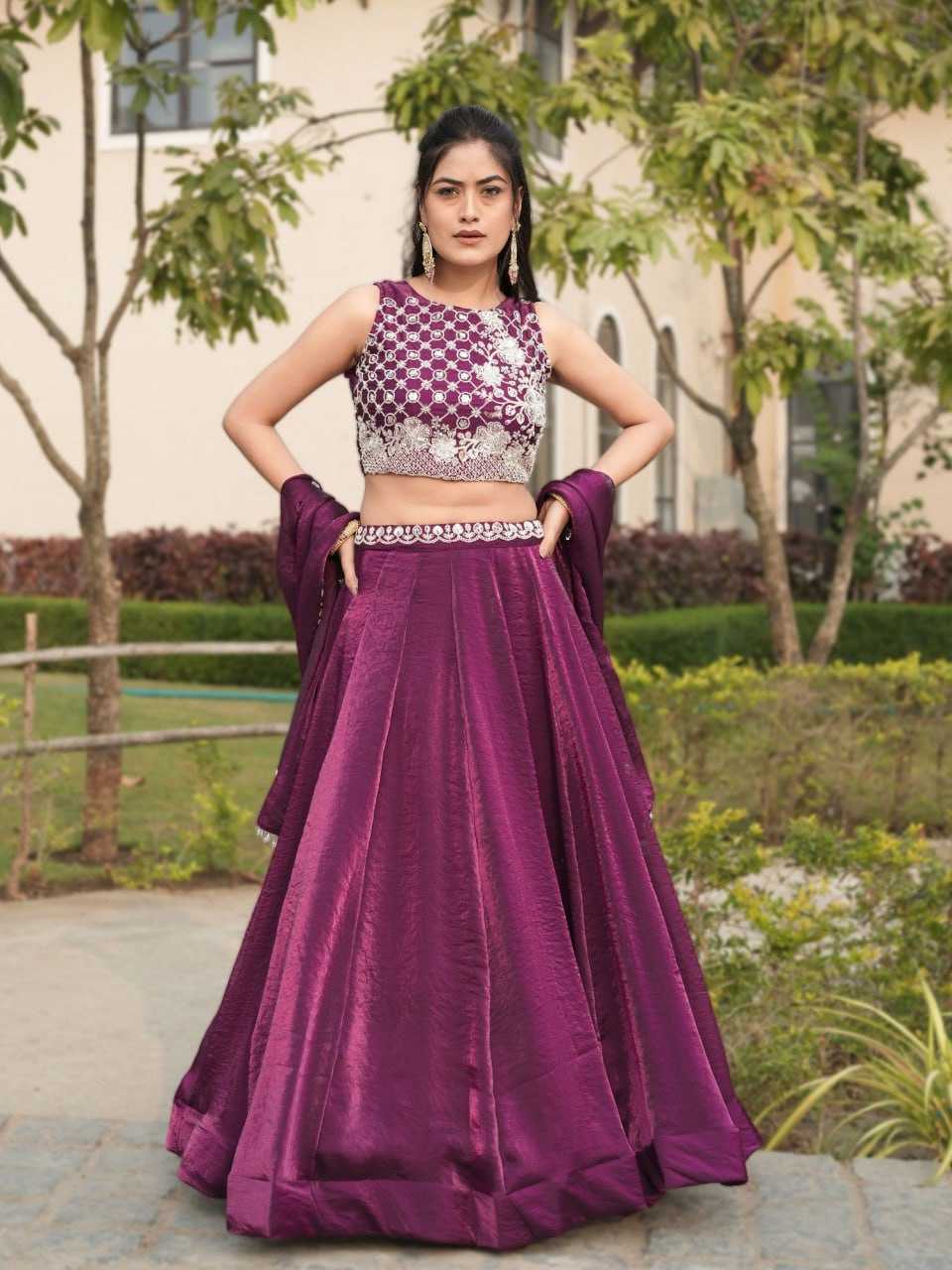Ynf FENDY RIN119 GRTN8123BERRYWINE Lehengas Wholesale Designer Lehenga Traditional Lehenga Wedding Lehenga Manufacturer- Kapda Export