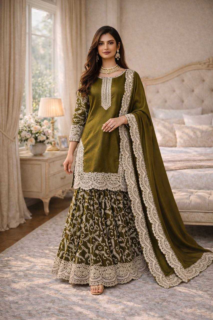 Ynf FENDY Silk KESH490 704 Suits & Dresses Wholesale Palazzo Suit Wedding Suits Embroidered Suits Manufacturer- Kapda Export