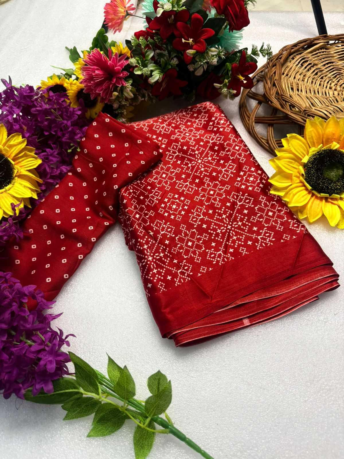 Ynf Gajji Silk KESH576 bandhej Sarees Wholesale Designer Sarees Ajrakh Sarees Bandhani Bandhej Sarees Manufacturer- Kapda Export