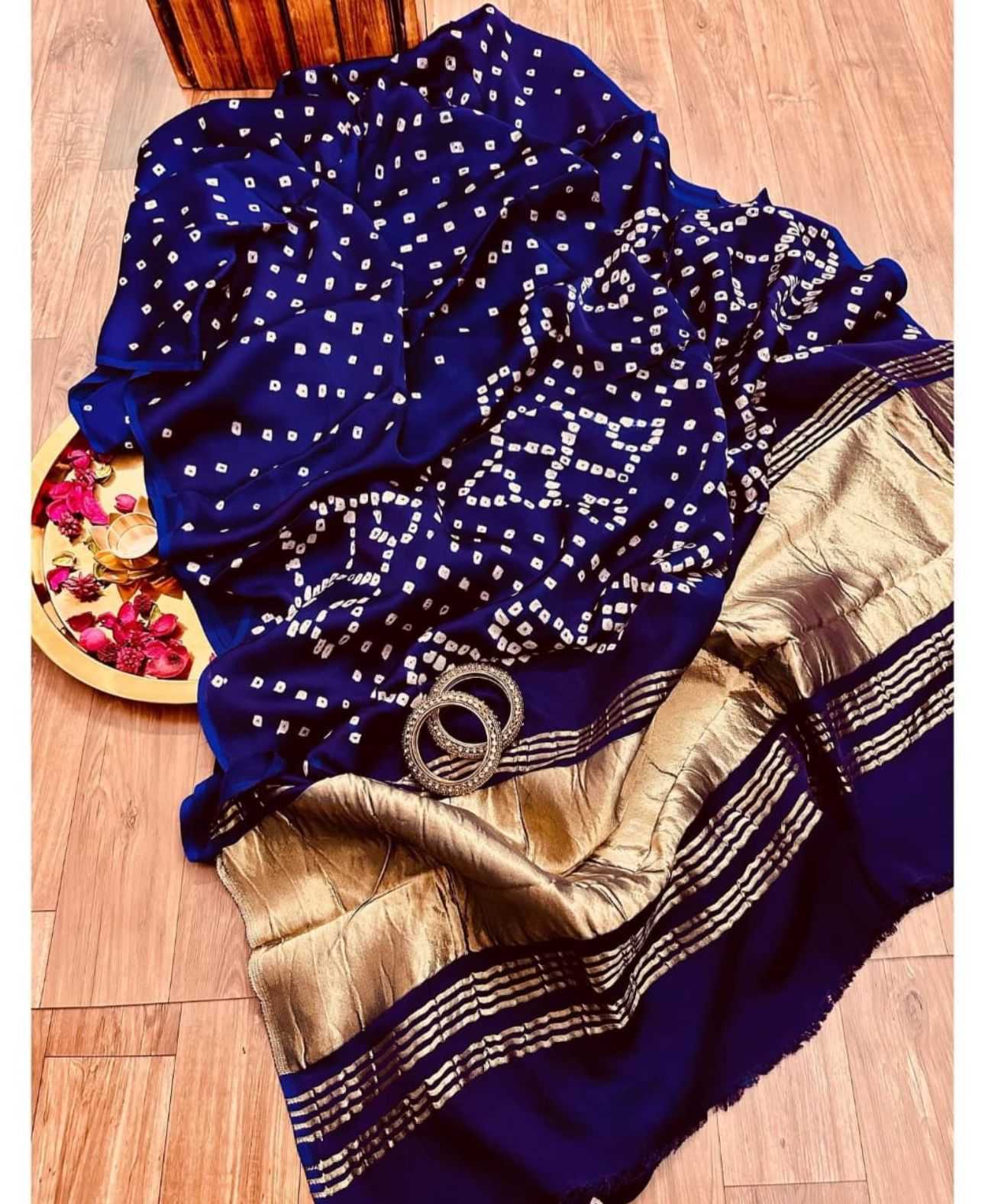Ynf Gajji Silk KESH576 Dani Sarees Wholesale Designer Sarees Bandhani Bandhej Sarees Traditional Sarees Manufacturer- Kapda Export