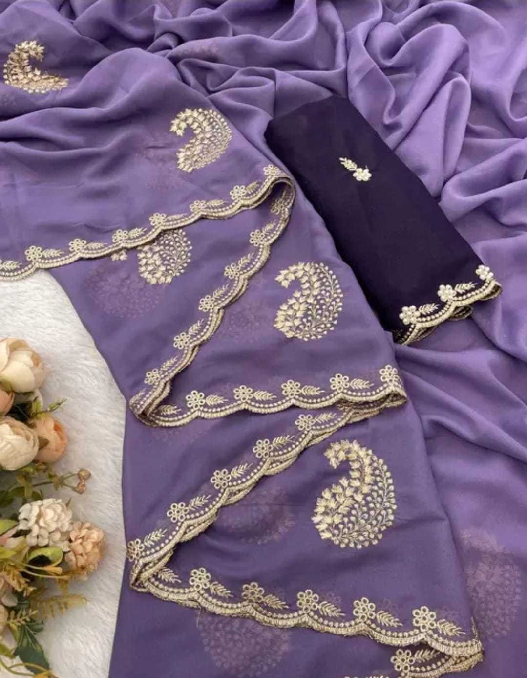 Ynf Georgette KESH613 SWARG Sarees Wholesale Party Wear Sarees Georgette Sarees Heavy Work Sarees Manufacturer- Kapda Export