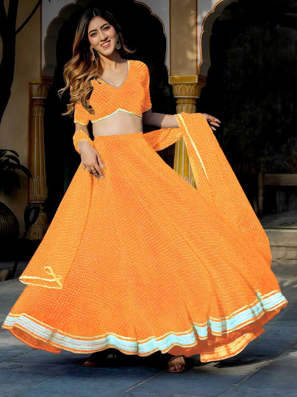 Ynf Georgette KESH638 15049 Lehengas Festive Collections Wholesale Georgette Lehenga Lehenga With Dupatta Yellow Lehenga Manufacturer- Kapda Export