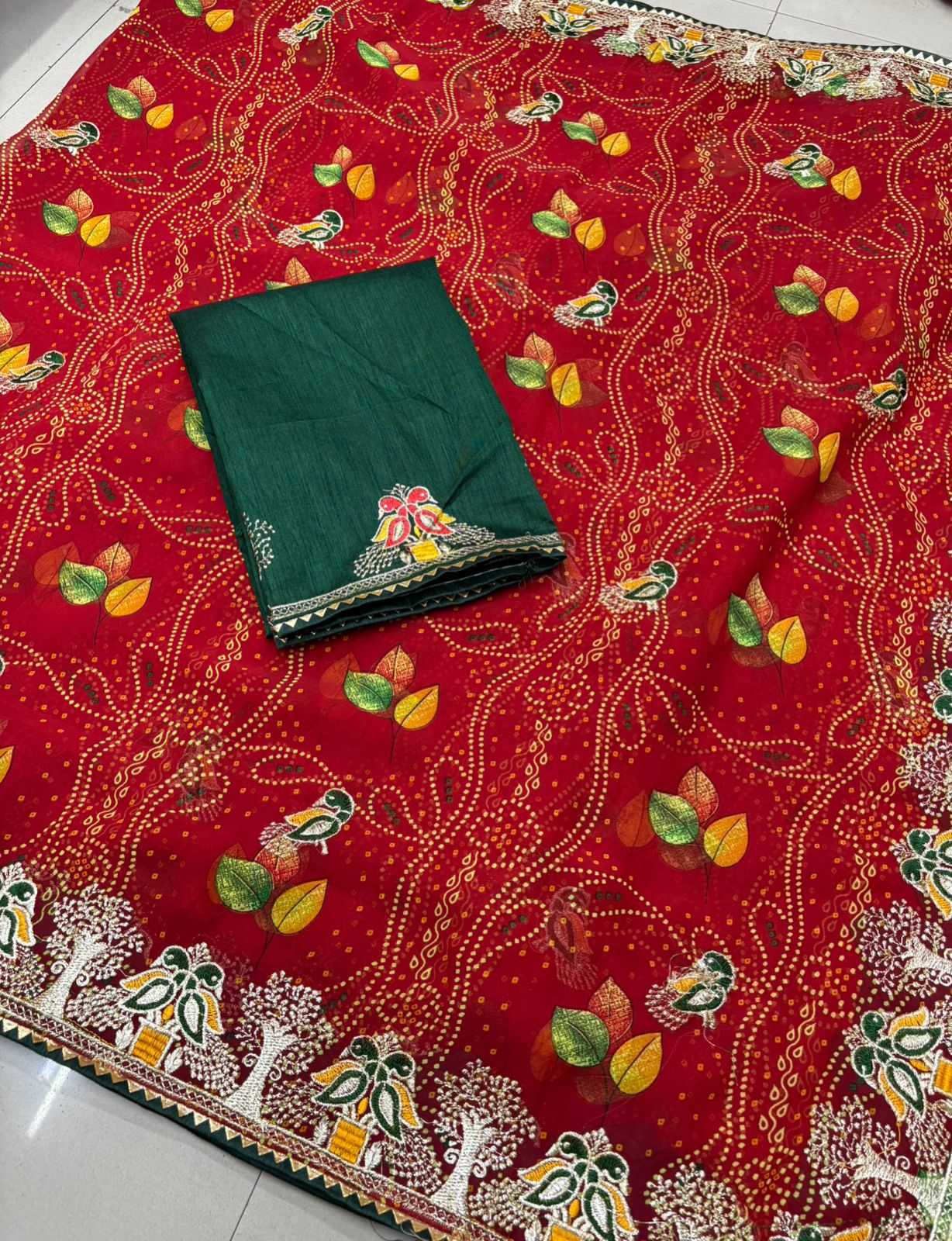 Ynf Georgette KESH728 COMBO Sarees Festive Collections Wholesale Georgette Sarees Red Sarees Bandhani Sarees Manufacturer- Kapda Export