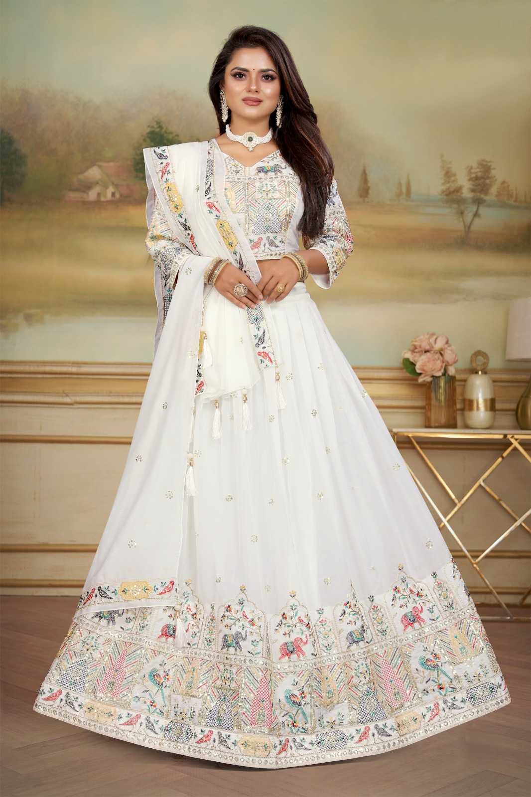 Ynf Georgette KESH728 ice Georgette Lehengas Festive Collections Wholesale Embroidered Lehenga Georgette Lehenga Lehenga With Blouse Manufacturer- Kapda Export