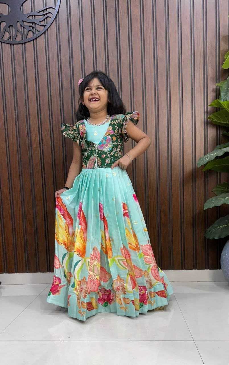 Ynf Heavy Crepe RIN161 ANJALI Kids Wear Festive Collections Wholesale Kids Gown Kids Ethnic Gowns Kids Party Wear Ethnic Manufacturer- Kapda Export