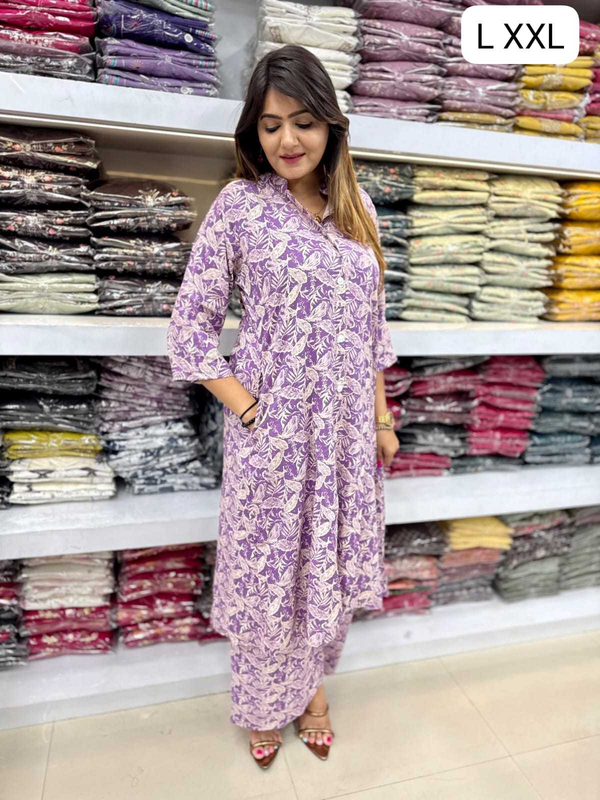 Ynf Heavy Rayon KESH720 103 Kurti Festive Collections Plus Size Collections Wholesale Casual Kurtis A-Line Kurtis Kurti With Palazzo Manufacturer- Kapda Export