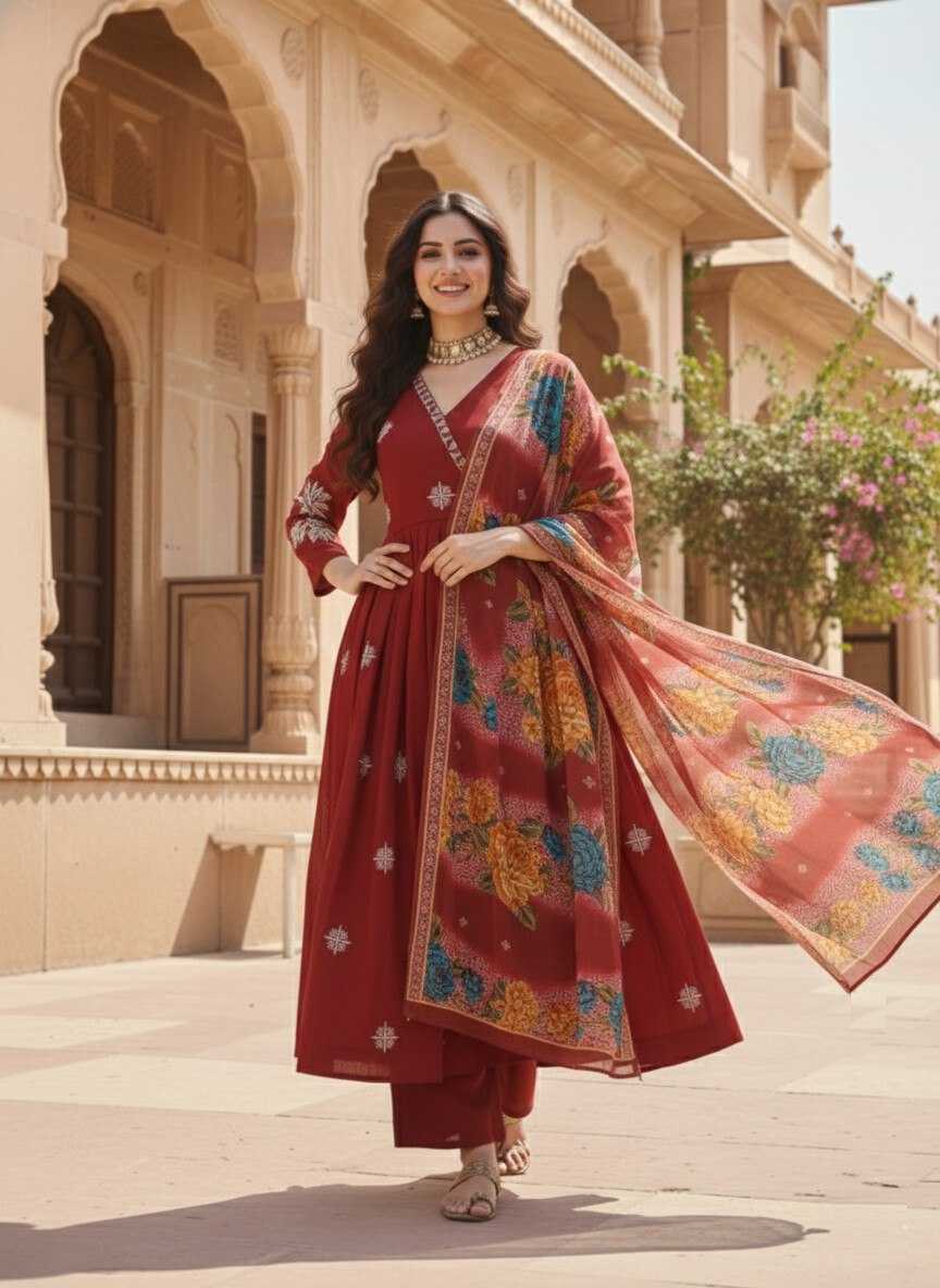 Ynf Heavy Roman Silk KESH559 6006 Kurti Wholesale Anarkali Kurtis Kurti Bottom With Dupatta Angrakha Kurtis Manufacturer- Kapda Export