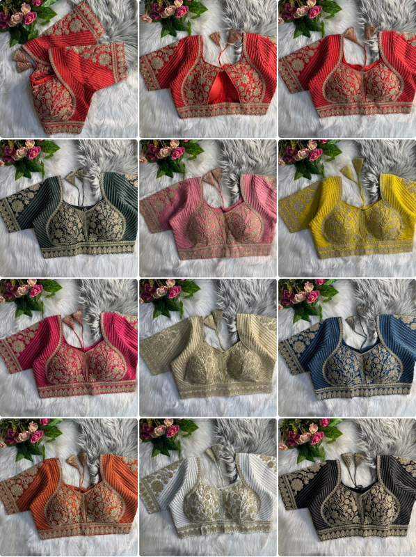 Ynf Italian Silk KESH426 _MADHUBALA Readymade Blouses Wholesale Blouse Party Wear Blouse Silk Blouse Manufacturer- Kapda Export