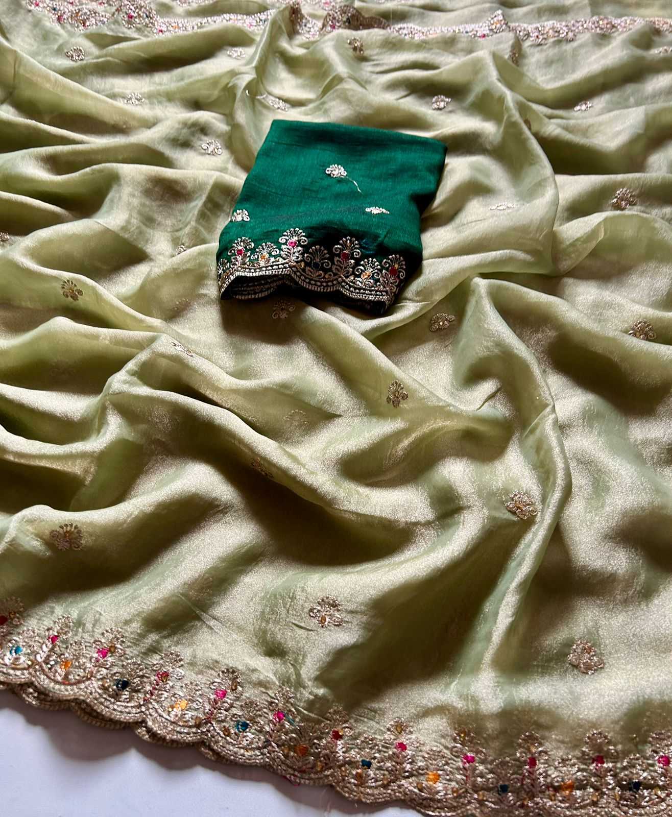 Ynf Jimmy Choo KESH622 162 Sarees Festive Collections Wholesale Jimmy Choo Sarees Lace Border Sarees Sarees With Blouse Manufacturer- Kapda Export