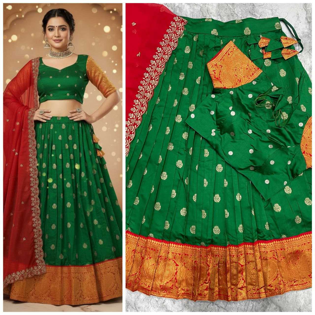 Ynf Kanjivaram Silk KESH723 Kanjivaram Lehengas Wholesale Silk Lehenga Embroidered Lehenga Zari Work Lehenga Manufacturer- Kapda Export