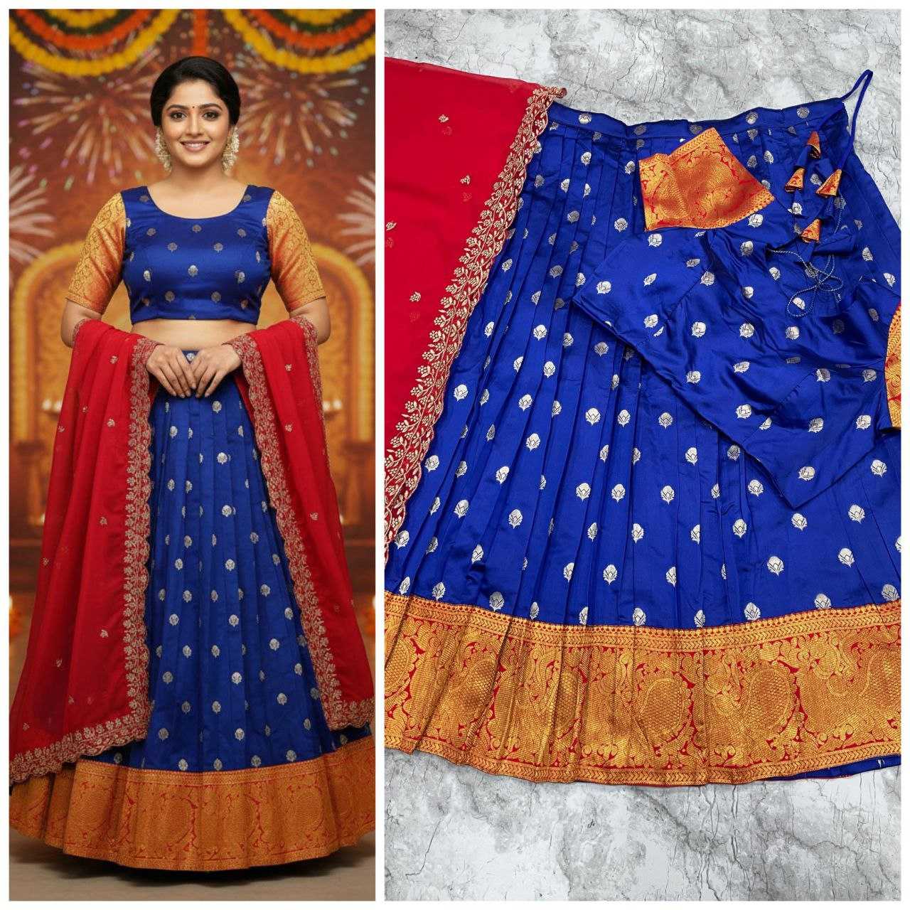 Ynf Kanjivaram Silk KESH723 Zari Lehengas Wholesale Silk Lehenga Embroidered Lehenga Zari Work Lehenga Manufacturer- Kapda Export