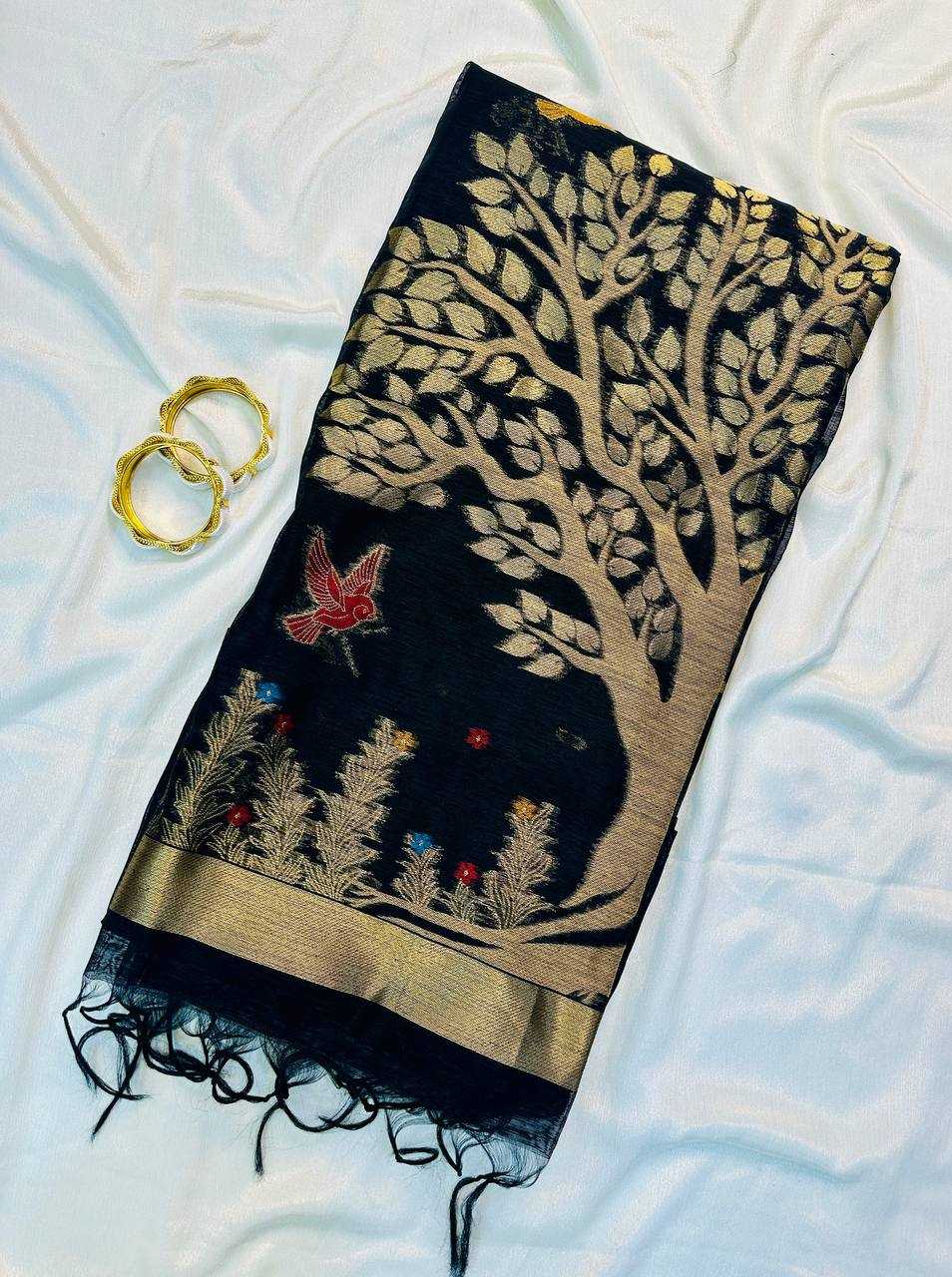 Ynf Khadi Cotton KESH488 Khadi Sarees Wholesale Designer Sarees Tussar Sarees Zari Sarees Manufacturer- Kapda Export