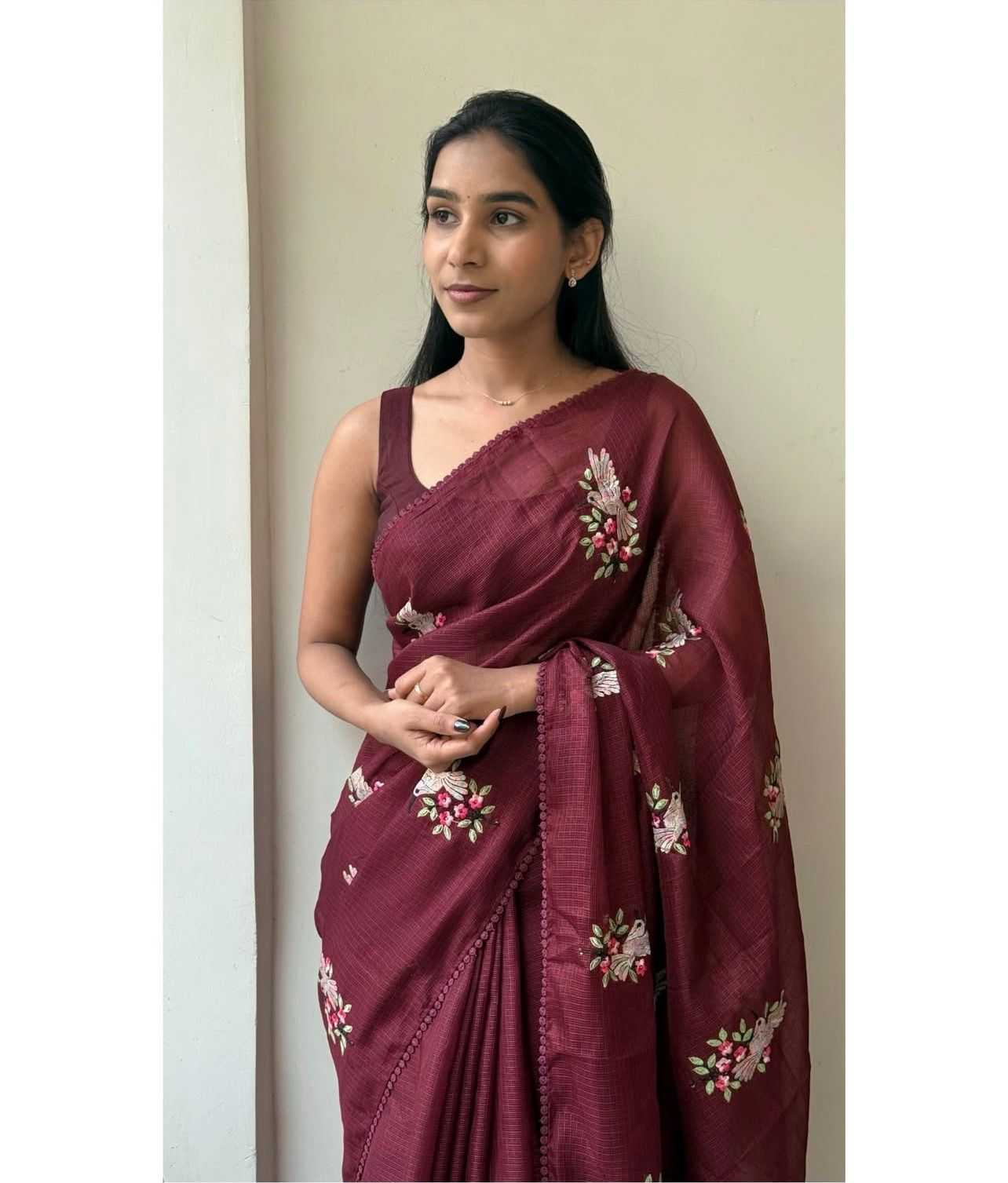 Ynf Kota Silk KESH690 Sparrow Sarees Wholesale Designer Sarees Embroidered Sarees Kota Doria Sarees Manufacturer- Kapda Export