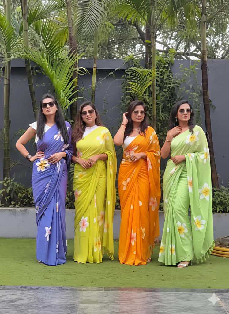 Ynf Linen KESH673 LILY Sarees Wholesale Printed Sarees Tussar Sarees Festive Sarees Manufacturer- Kapda Export