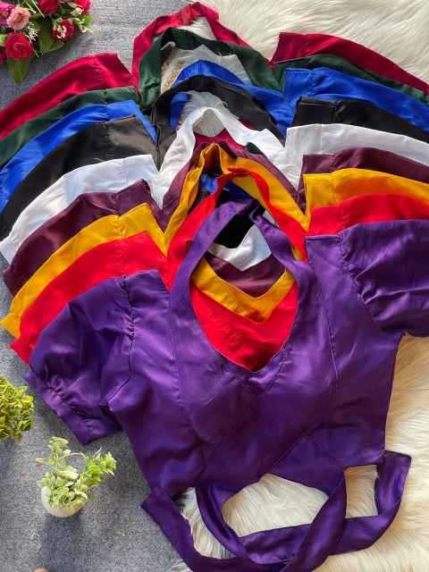 Ynf Malay Satin Silk KESH411 SATTIN Readymade Blouses Wholesale Designer Blouse Cotton Blouse Fashion Blouse Manufacturer- Kapda Export