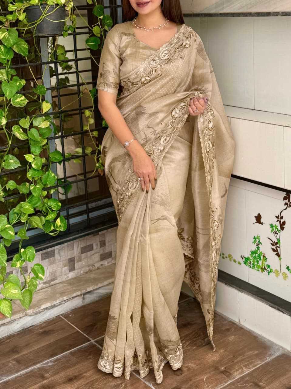 Ynf Organza KESH501 Hansawar Sarees Festive Collections Wholesale Organza Sarees Embroidered Sarees Onam Collections Manufacturer- Kapda Export