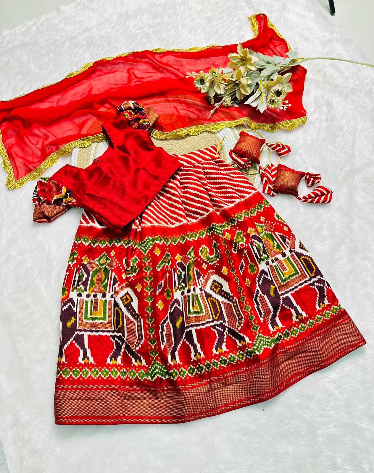 Ynf Patola Silk RIN235 107 Kids Wear Festive Collections Wholesale Kids Lehenga Kids Lehenga Choli Baby Girl Lehenga Manufacturer- Kapda Export
