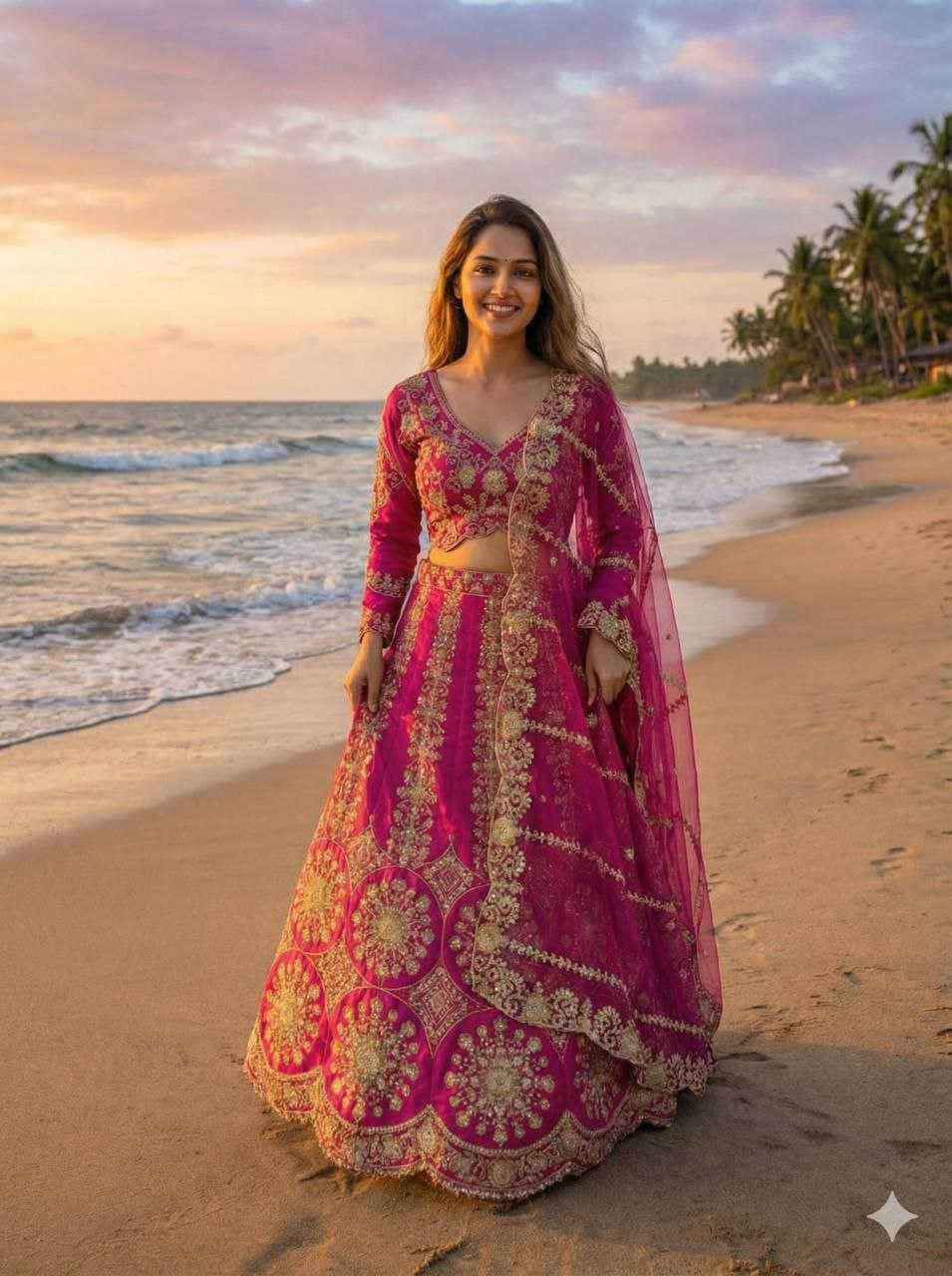 Ynf Premium Silk KESH508 1113 Lehengas Wholesale Silk Lehenga Embroidered Lehenga Sequins Lehenga Manufacturer- Kapda Export